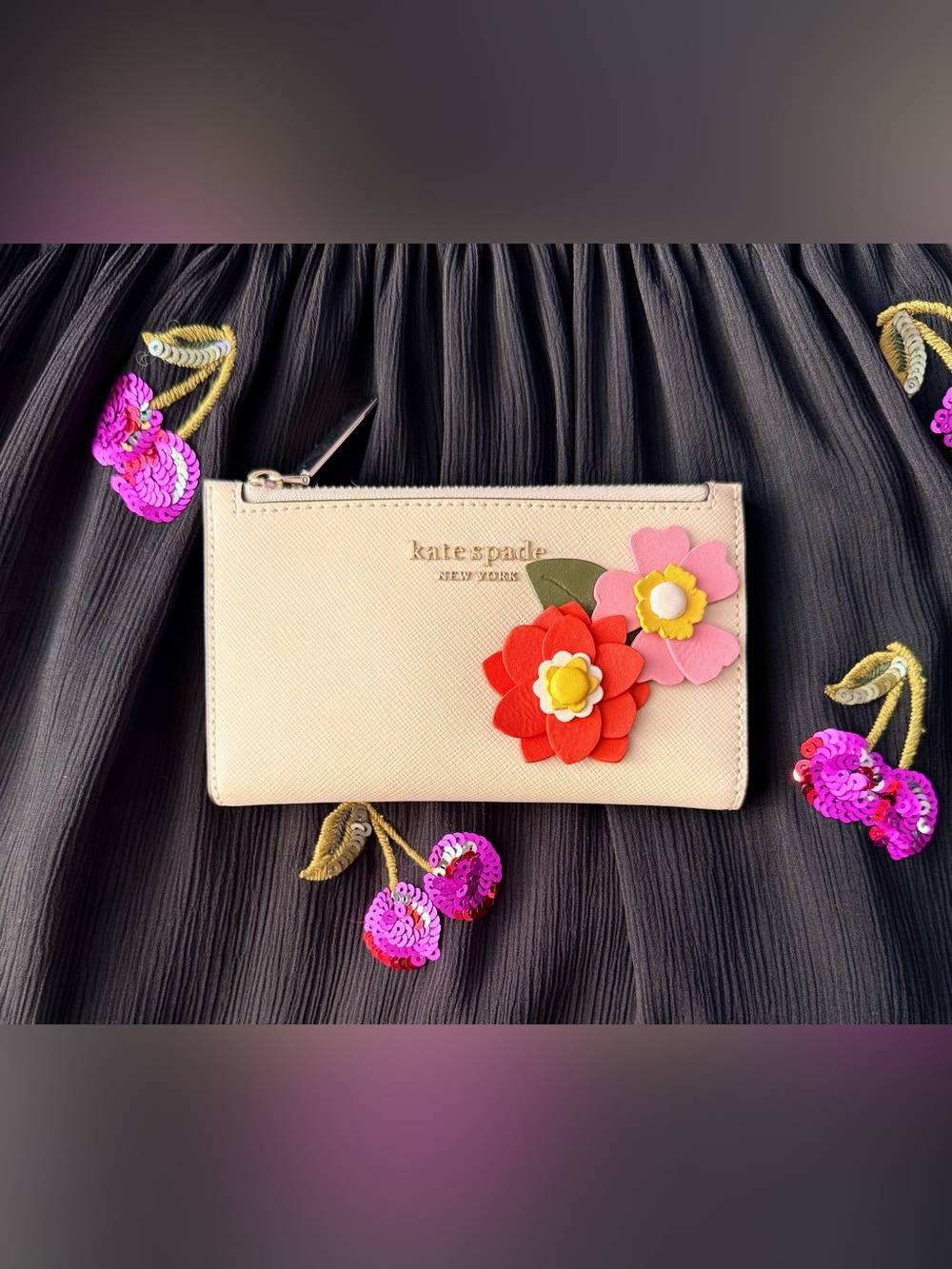 Kate Spade Petal Small Slim Bifold Wallet